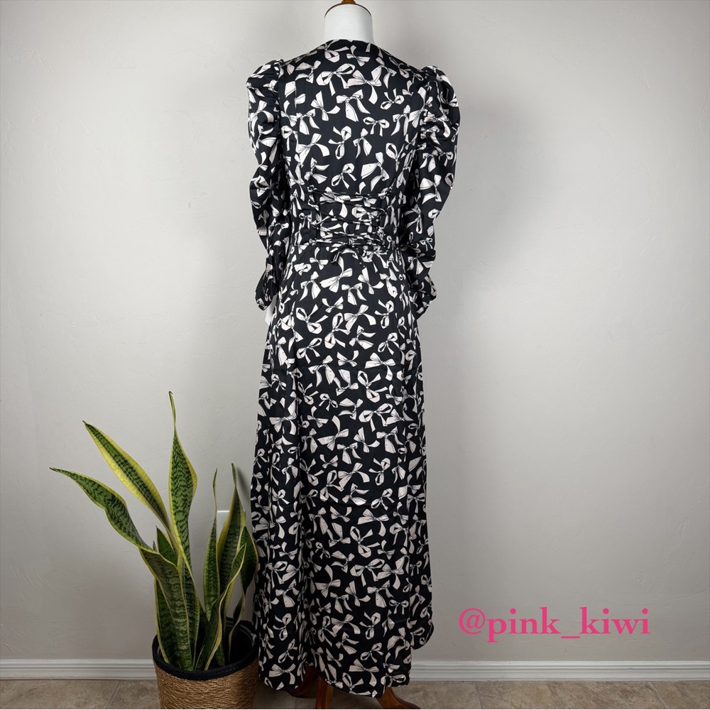 For Love & Lemons Angelica Bow Print Maxi Dress - Picture 12 of 17